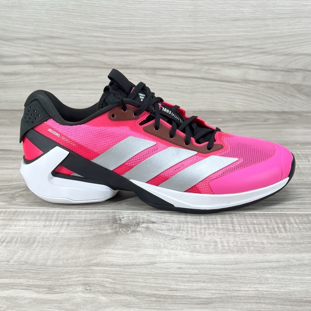 Adidas Adizero Ubersonic 5 Men's Tennis Court Shoes Size 10.5 JQ2901 Pink/Black